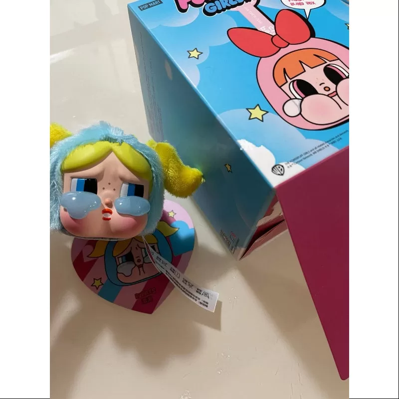 Crybaby Powerpuff Girls Vinyl Gesicht Anhänger Schlüsselanhänger Serie Bubbles
