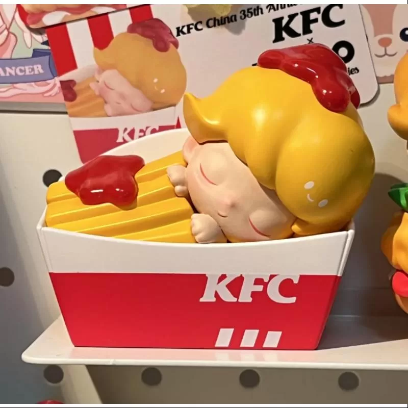 DIMOO Pop Mart DIMOO KFC China 35. Jubiläum BUCKET Serie Gute-Nacht-Pommes