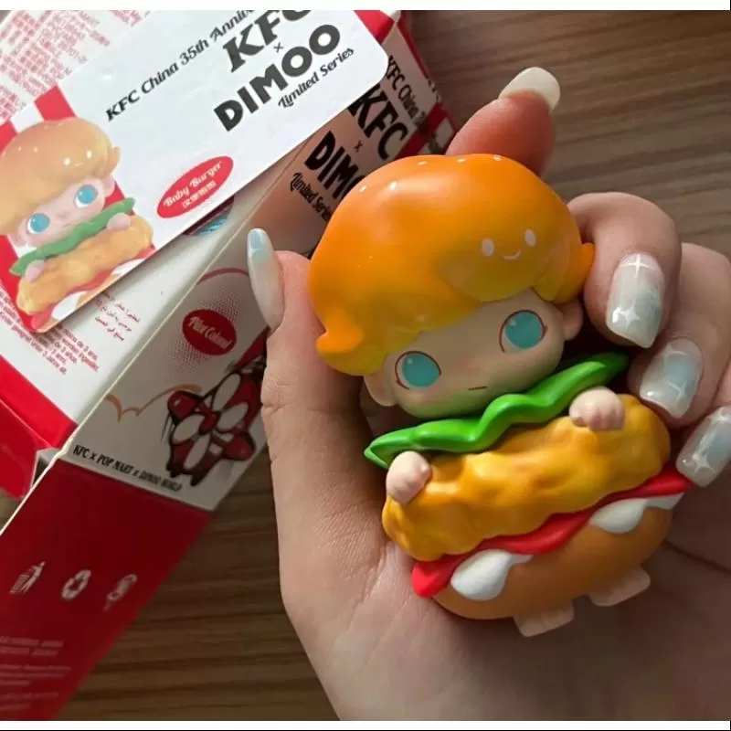 DIMOO Pop Mart DIMOO KFC China 35. Jubiläum BUCKET Series Baby Burger