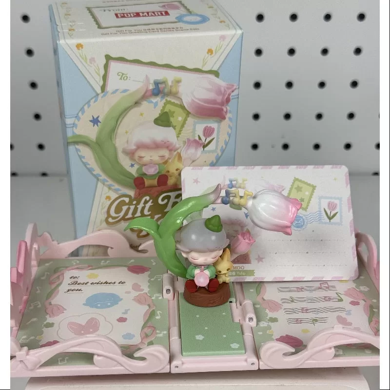 DIMOO Pop Mart Geschenk für Sie Grußkartenserie DIMOO Tulpe