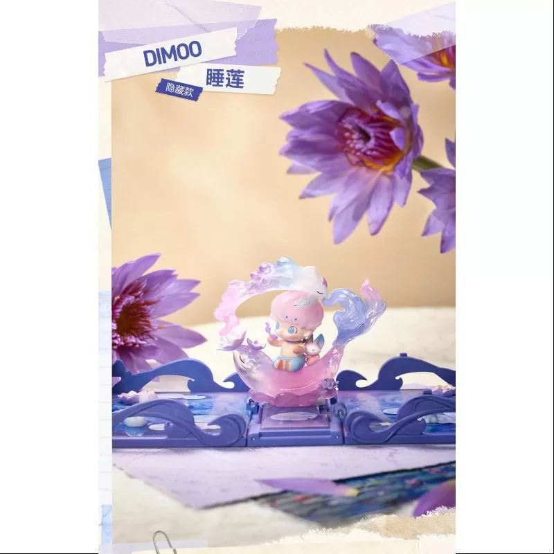 DIMOO Pop Mart Geschenk für Sie Grußkartenserie Secret DIMOO Lotus (1/144)