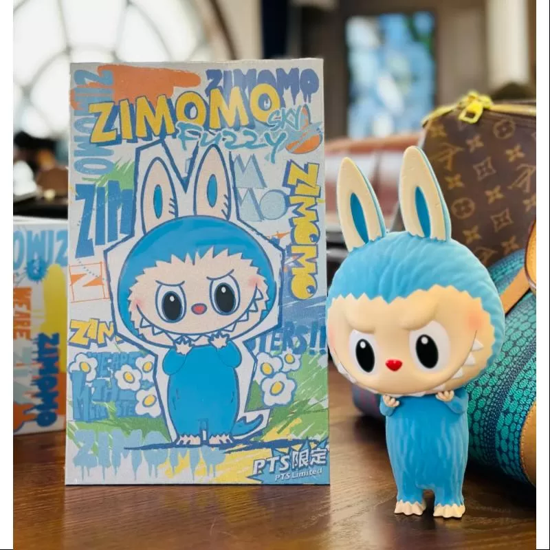 Labubu Die Monster Zimomo Fuzzy Sky Blue LIMITED