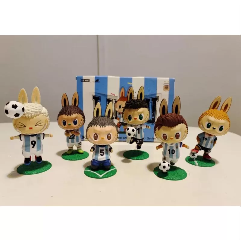 Labubu The Monsters Argentinien Fußball-Fußball-Team-Serie Ganzes Set geöffnet