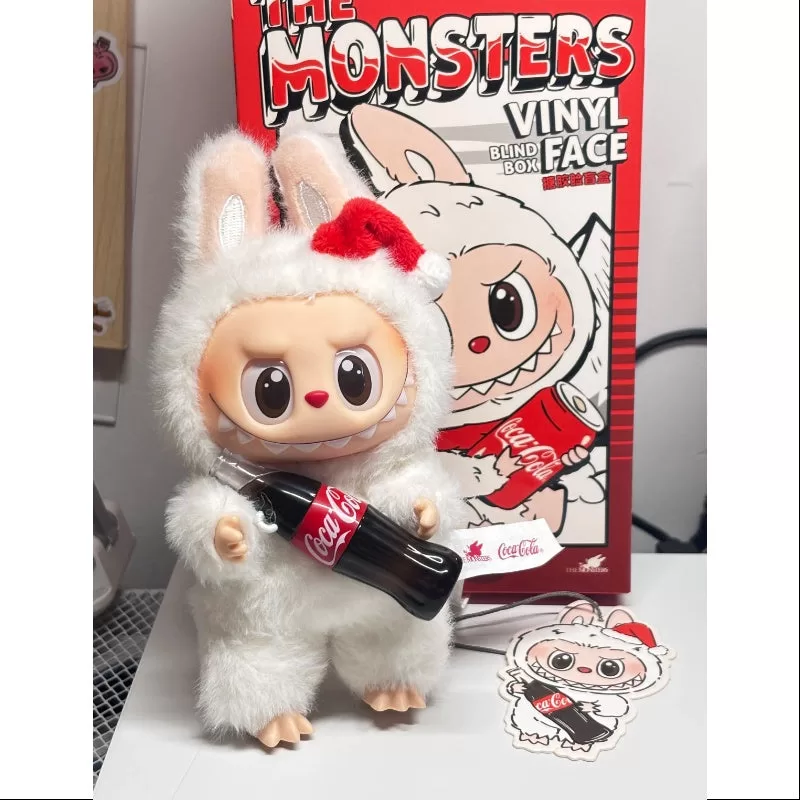 Labubu The Monsters Coca Cola Serie Vinyl-Gesichtsanhänger Überraschungsshake