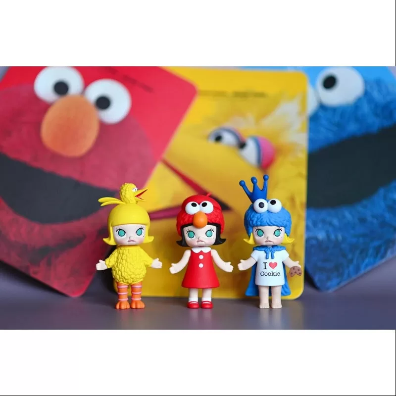 MOLLY Elmo u0026 Krümelmonster u0026 Bibo (3 STK) Figur 2020 Limitierte Auflage MOLLY Elmo u0026 Krümelmonster u0026 Bibo (3 STK) Figur 2020 Limitierte Auflage