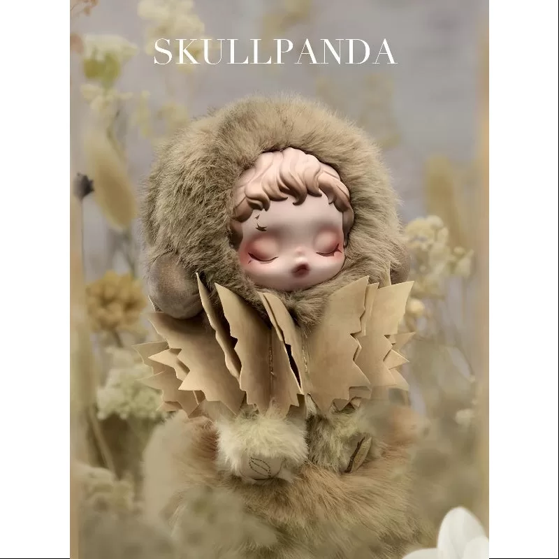 Skullpanda L’impressionnisme Series Vinyl-Plüsch-Anhänger aus Teakholz